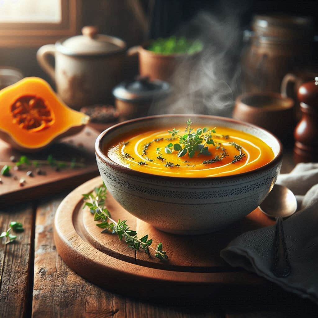 bowl of butternut squash soup